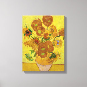 Toile Vincent van Gogh - Vase avec quinze tournesols