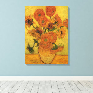 Toile Vincent van Gogh Vase de vie morte avec 15 tournes