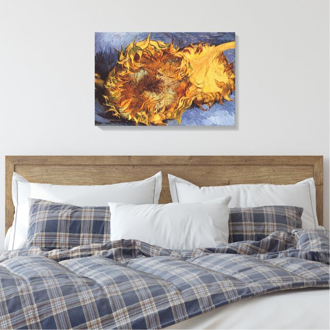 Toile Vincent van Gogh - Vie morte : Deux tournesols cou (Insitu(Chambre))