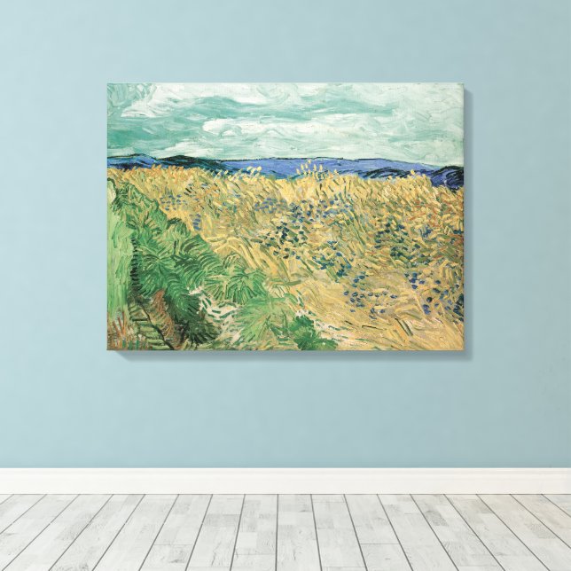 Toile Vincent Van Gogh, Wheatfield Avec Cornflowers (Insitu (Plancher de Bois))