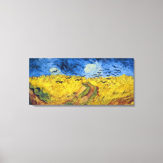 Toile Vincent van Gogh - Wheatfield with Crows (Recto)