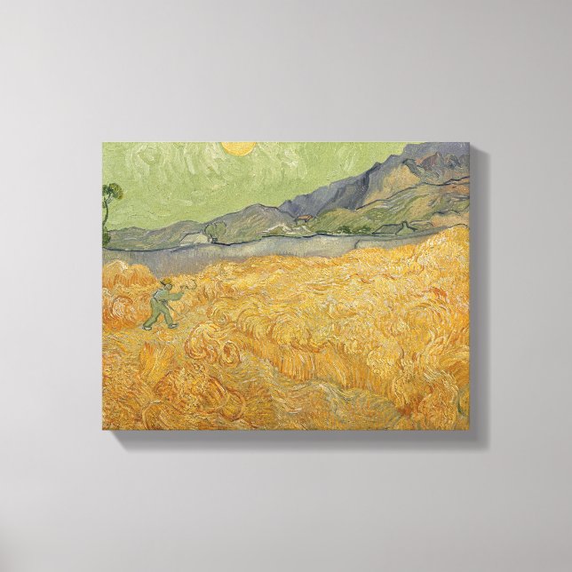 Toile Vincent van Gogh | Wheatfield with Reaper, 1889 (Recto)