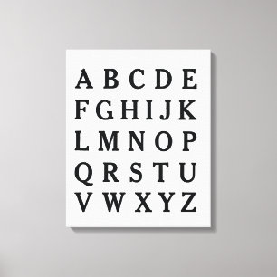 Toile Vintage ABC Alphabet Canvas Poster Cadeau enseigna