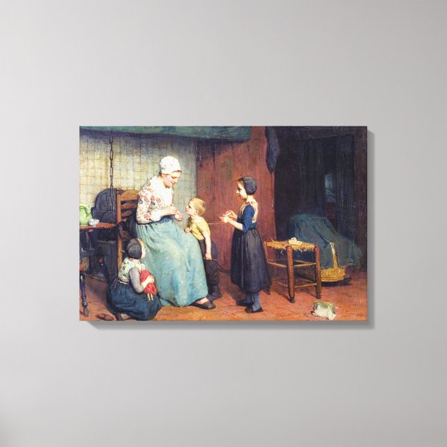 Toile Vintage Albert Neuhuys Garen winden (Recto)