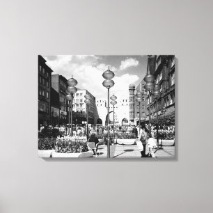 Toile Vintage Allemagne Munich Porte de la ville Karisto