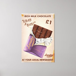Toile Vintage Anglais Advert Chocolat.