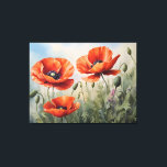Toile Vintage Aquarelle Poppies Art Élégant Floral<br><div class="desc">Découvrez le charme de l'art Vintage Watercolor Poppies avec notre collection exquise d'imprimés floraux. Immergez votre espace dans la délicate beauté des illustrations artisanales de coquelicots à l'aquarelle.</div>