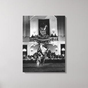 Toile Vintage Autriche Vienne Courbette espagnole