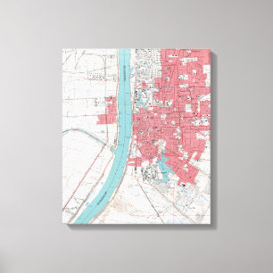 Toile Vintage bord de la rivière Baton Rouge