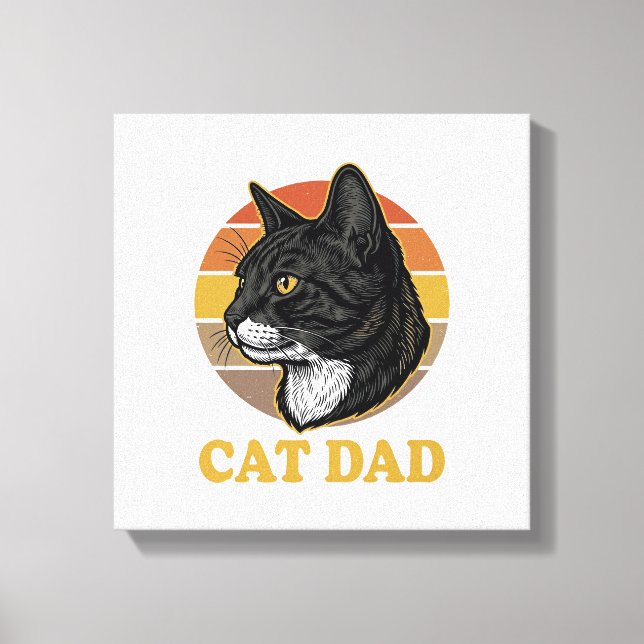 Toile Vintage Cat Dad Retro Cat Lover Shirt Design_1 (Recto)