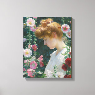 Toile Vintage Charles Courtney Curran Lotus Lilies Canva