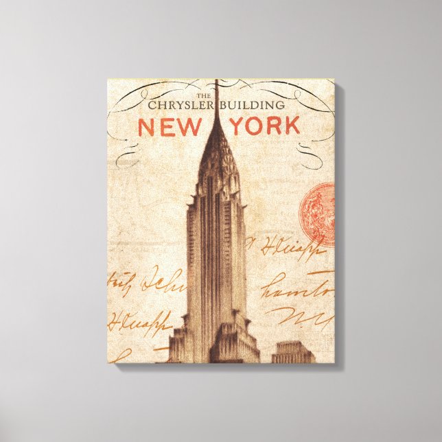 Toile Vintage Chrysler Building à New York (Recto)