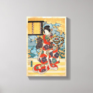 Toile Vintage classique geisha ukiyo-e Utagawa