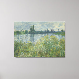 Toile Vintage Claude Monet Rives de la Seine à Vétheuil 