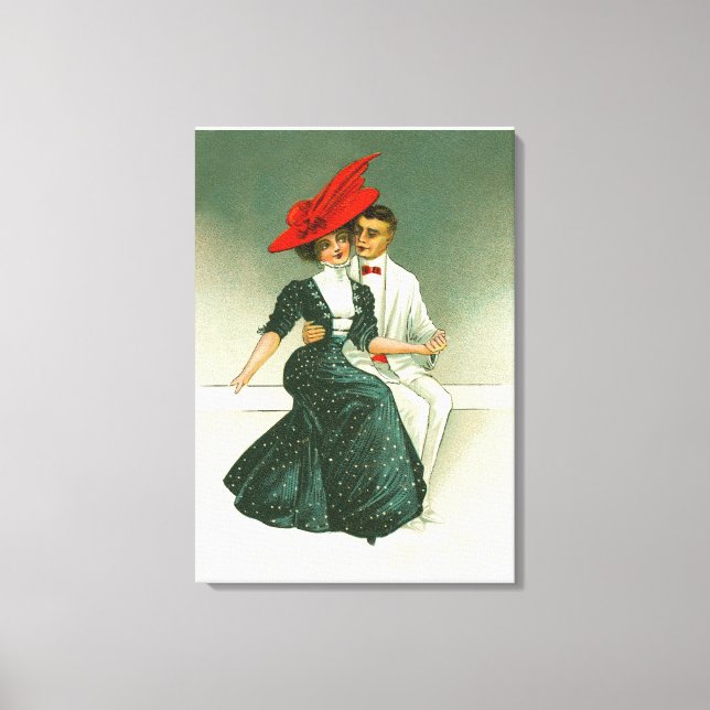 Toile Vintage couple romantique (Recto)