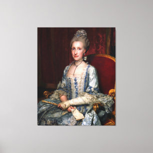 Toile Vintage Dame Élégante En Soie Lace Bleue