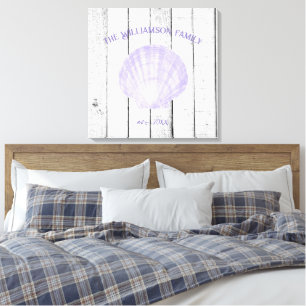 Toile Vintage de coquille de pétoncle violet