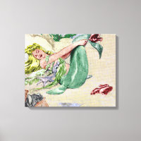 Toile vintage en toile de sirène enveloppée