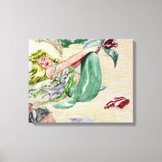 Toile vintage en toile de sirène enveloppée