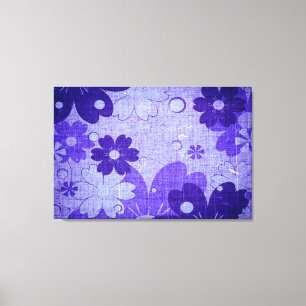 Toile Vintage floral pourpre