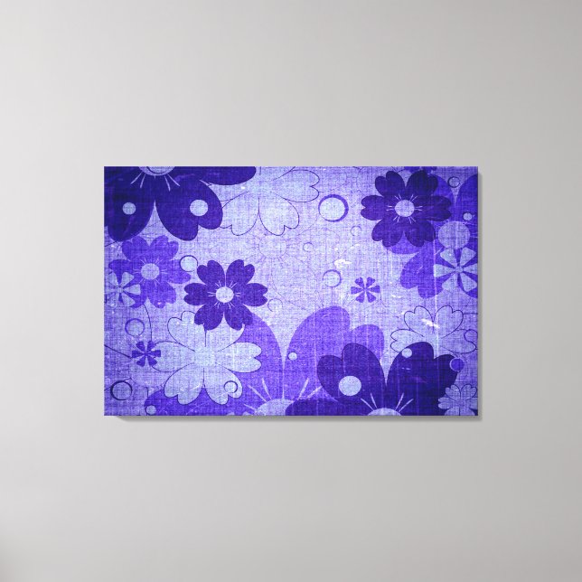 Toile Vintage floral pourpre (Recto)