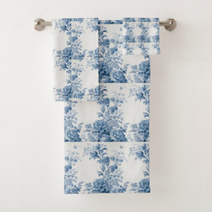 Toile vintage Florale Bleu