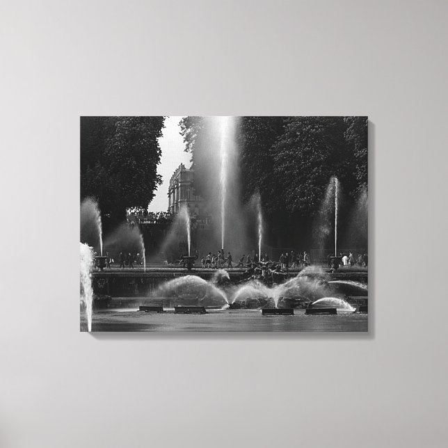 Toile Vintage France Versailles palais neptune fontaines (Recto)