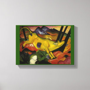 Toile Vintage Franz Marc La Vache Jaune