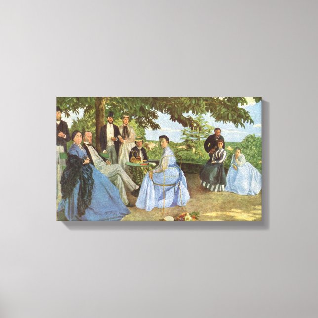 Toile Vintage Frédéric Bazille La Réunion familiale (Recto)