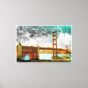 Toile vintage golden gate bridge energy en san francisco