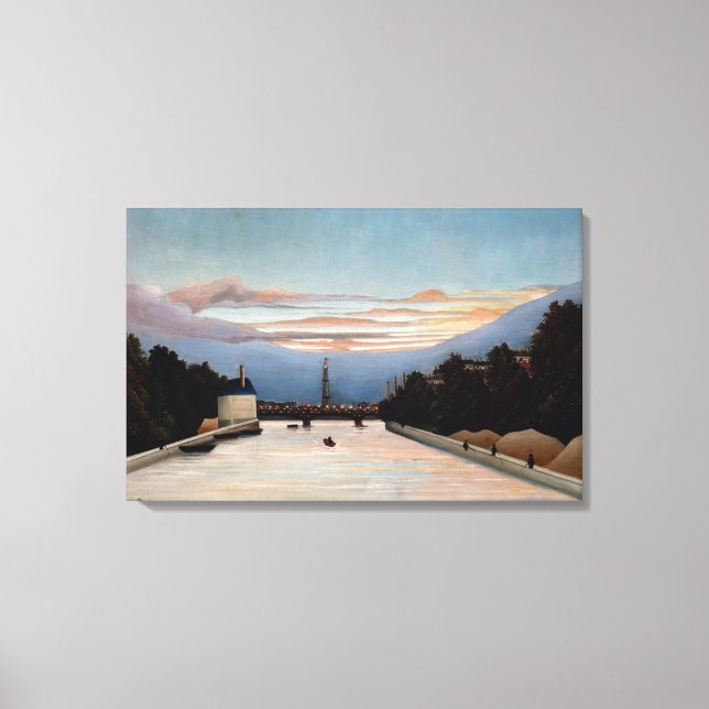 Toile Vintage Henri Rousseau La Tour Eiffel (Recto)