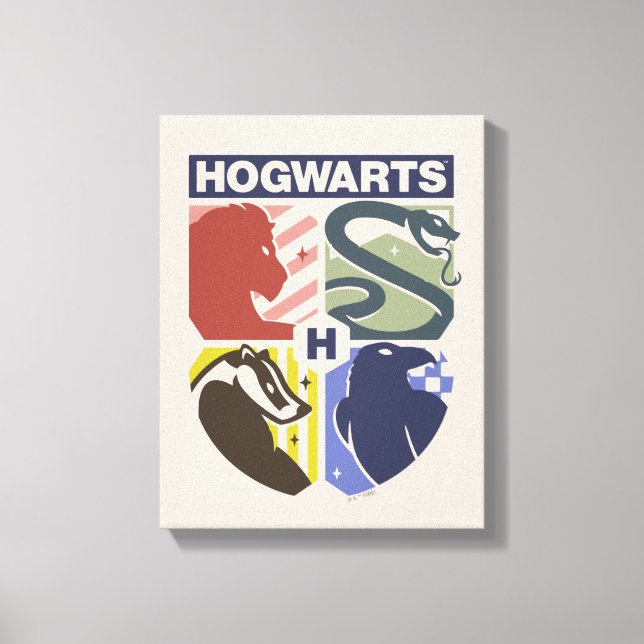 Toile Vintage HOGWARTS™ Stamped Crest (Recto)