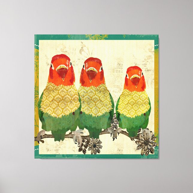 Toile Vintage Inséparable d'or (Recto)