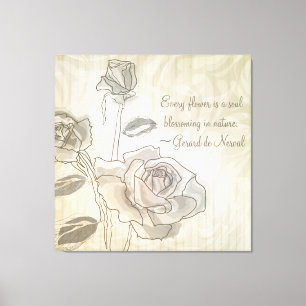 Toile Vintage Inspiré Enveloppé Rose