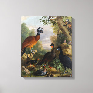 Toile Vintage Jakob Bogdani Birds dans un paysage