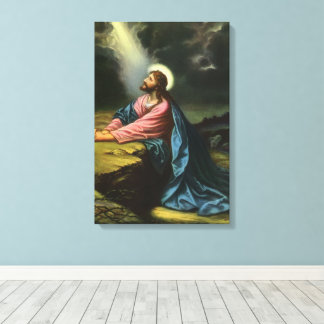 Toile Vintage Jésus Christ prier, Jardin de Gethsémani