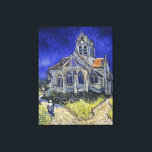 Toile Vintage L'église à Auvers-sur-Oise par Van Gogh<br><div class="desc">Une belle reproduction de "L'église d'Auvers-sur-Oise,  Vue depuis le Chevet" créée en 1890 par le célèbre peintre hollandais post-impressionniste Van Gogh. Le tableau a été créé la même année que Van Gogh est mort.</div>