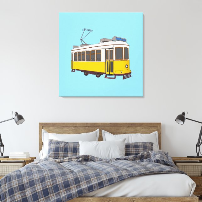 Toile Vintage Lisbon Tram Icon (Insitu(Chambre))