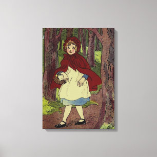Toile Vintage Little Red Riding livre d'art