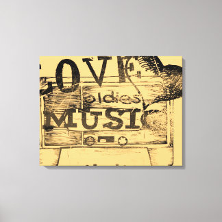 Toile Vintage Lodies musique oldies Canvas enveloppé