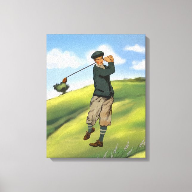 Toile Vintage look Golf Golf (Recto)