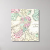 Vintage Map of Boston Harbor