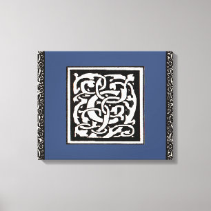 Toile Vintage Monogram C Art Nouveau Letter
