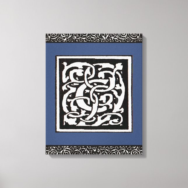 Toile Vintage Monogram C Art Nouveau Letter (Recto)