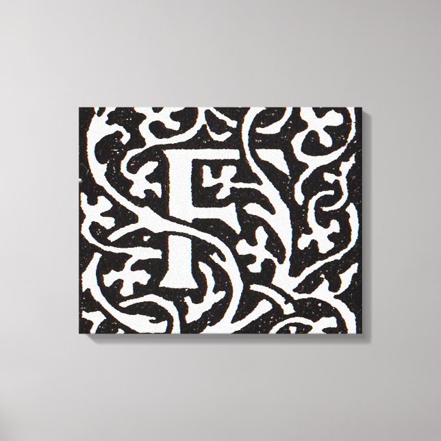 Toile Vintage Monogram F Art Nouveau Letter (Recto)