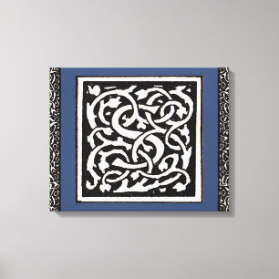 Toile Vintage Monogram S Art Nouveau Letter