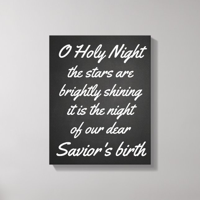 Toile Vintage O Holy Night | Script de Noël du tableau n (Recto)