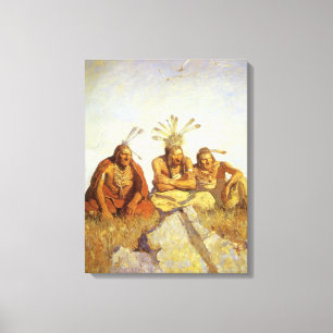 Toile Vintage Ouest, Guerre des Gardiens ou Paix par NC