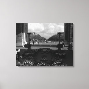 Toile Vintage Paris Triumphal Arc Soldat inconnu