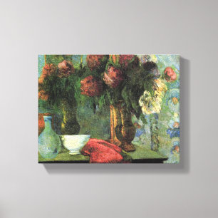 Toile Vintage Paul Gauguin Toujours la vie avec Vase Bla